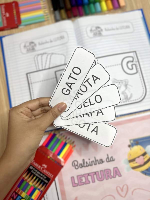 Bolsinho da Leitura com fichas de palavras