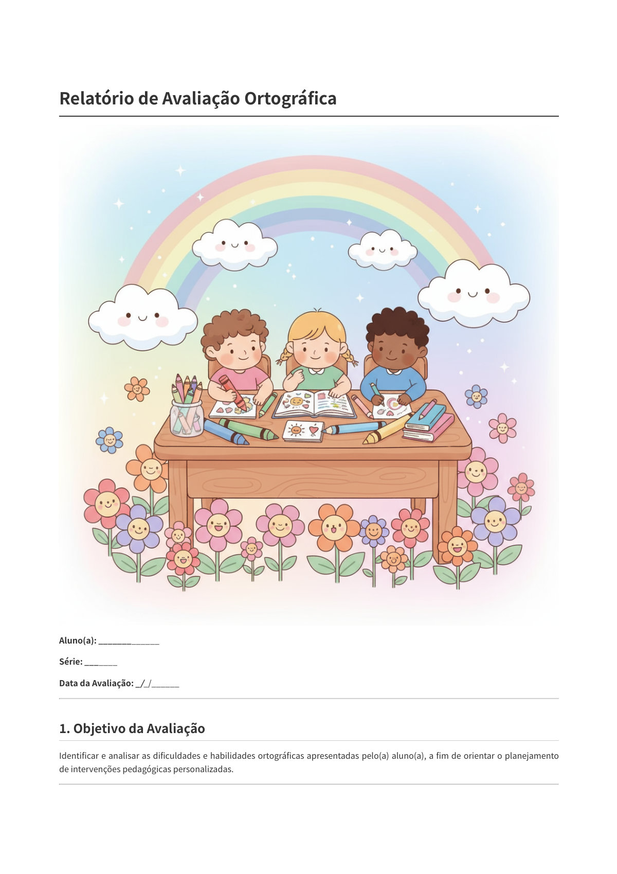 Relatório de Avaliação Ortográfica